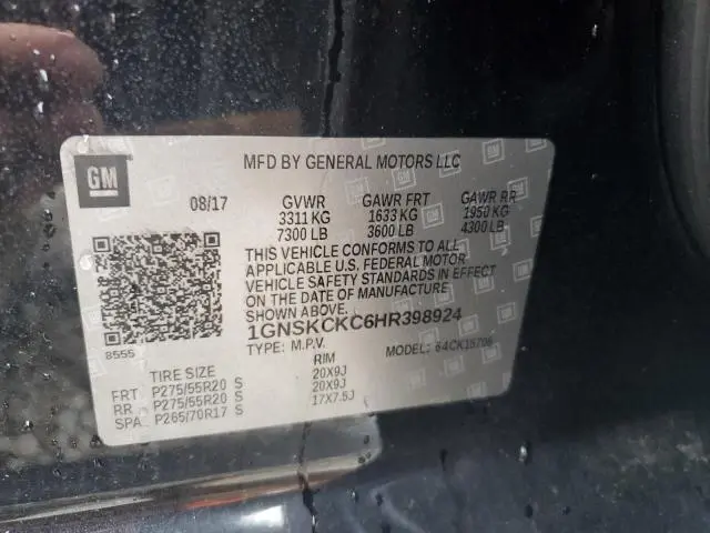 2017 CHEVROLET TAHOE K1500 PREMIER  