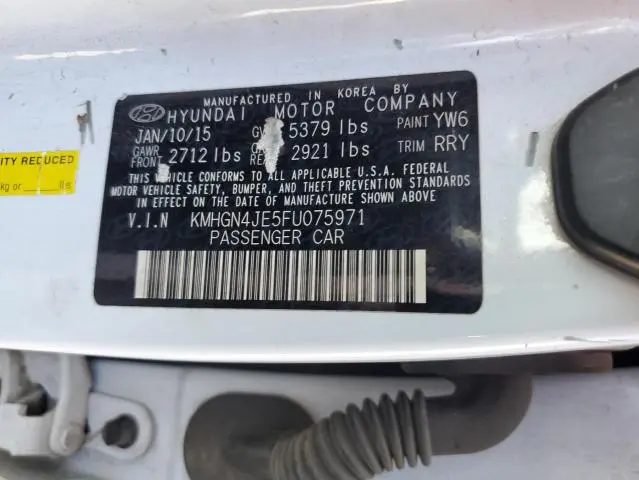 2015 HYUNDAI GENESIS 3.8L  