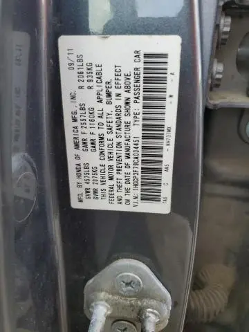 2012 HONDA ACCORD EX  