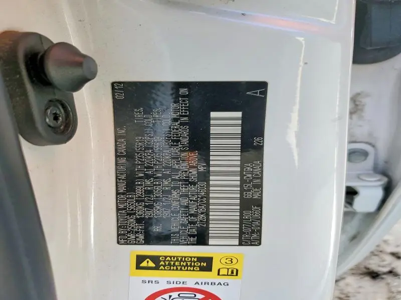 2012 LEXUS RX 350 BASE  