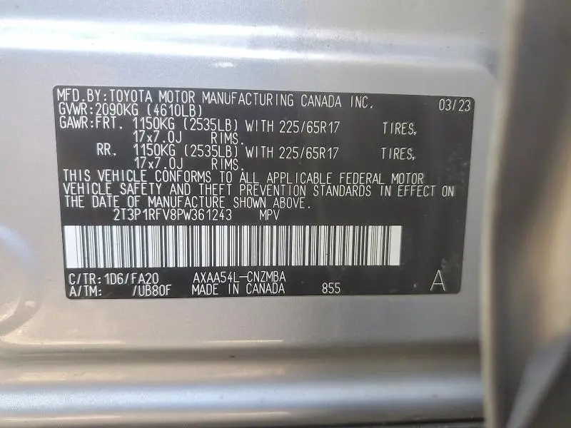 2023 TOYOTA RAV4 XLE  