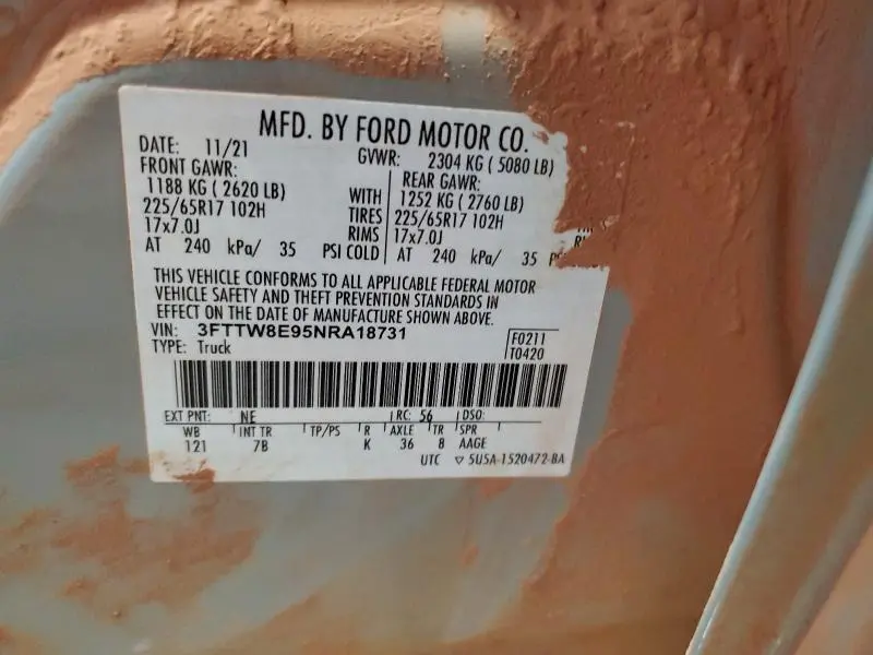 2022 FORD MAVERICK XL  