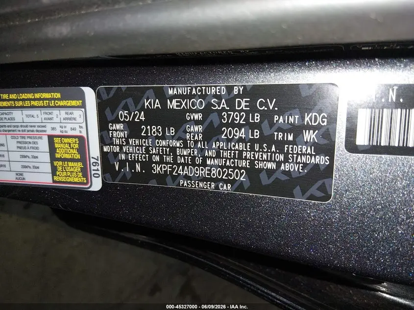 2024 KIA FORTE LXS