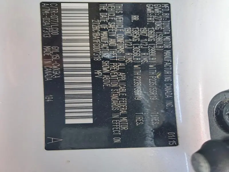 2015 LEXUS RX 450H BASE  