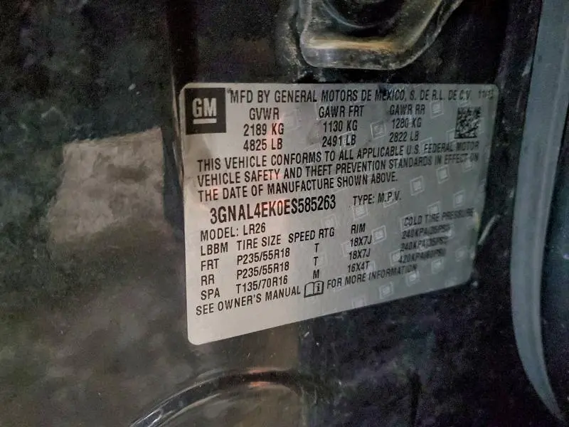 2014 CHEVROLET CAPTIVA LTZ  