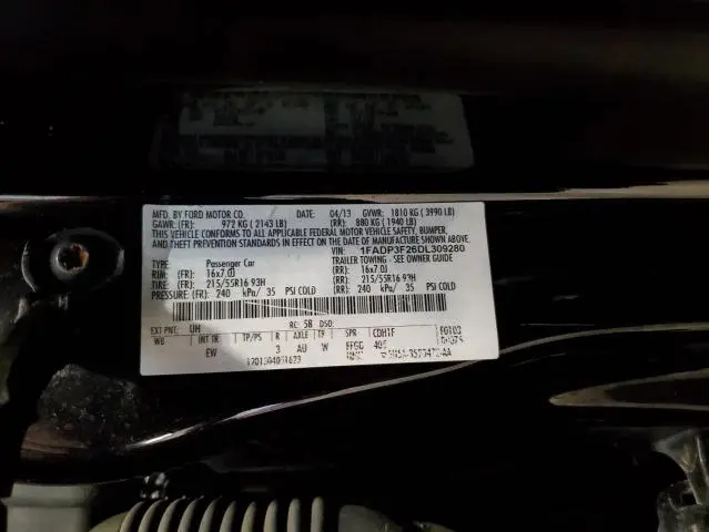 2013 FORD FOCUS SE