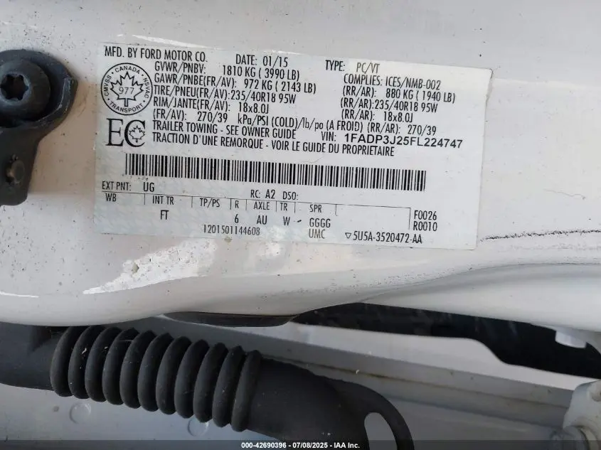 2015 FORD FOCUS TITANIUM