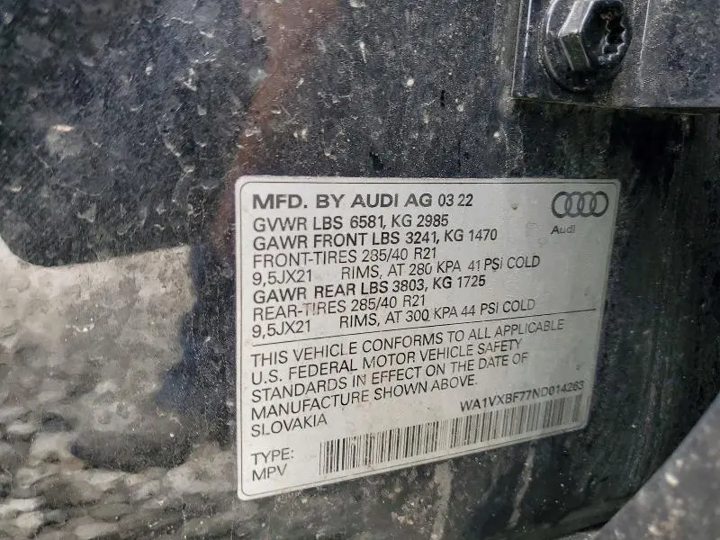 2022 AUDI Q7 PRESTIGE  