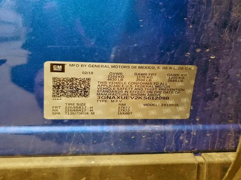 2019 CHEVROLET EQUINOX LT  