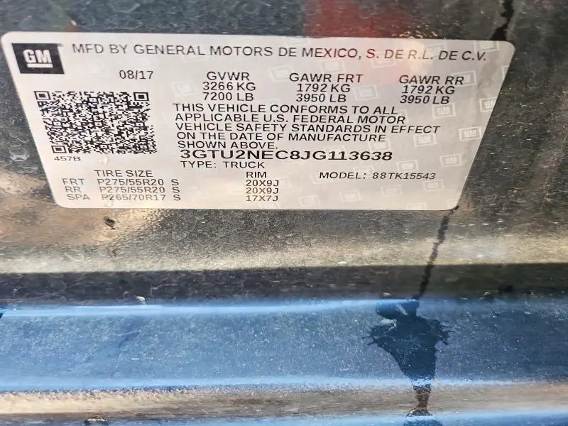 2018 GMC SIERRA K1500 SLT  