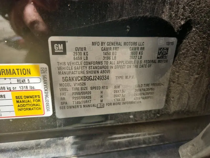 2016 BUICK ENCLAVE   