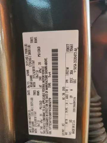 2015 FORD F150 SUPERCREW  