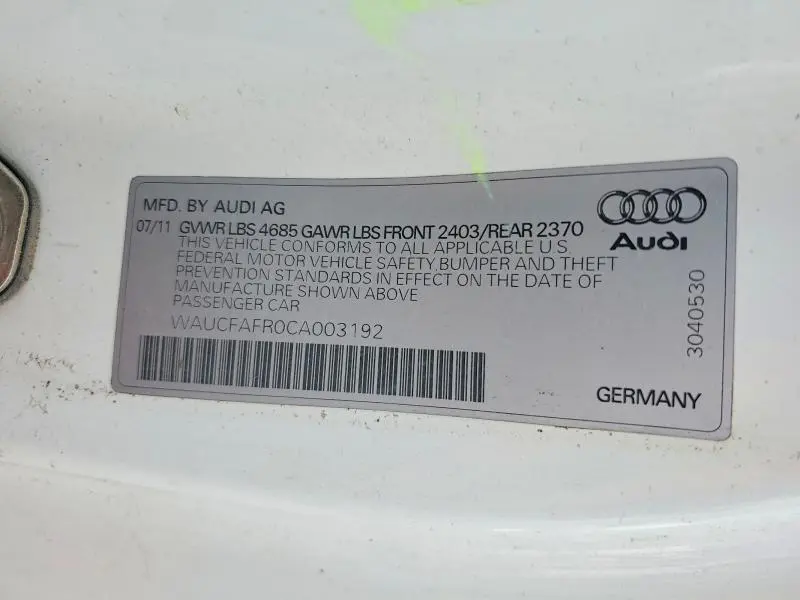 2012 AUDI A5 PREMIUM  