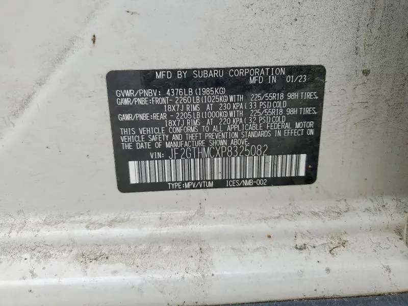 2023 SUBARU CROSSTREK LIMITED  
