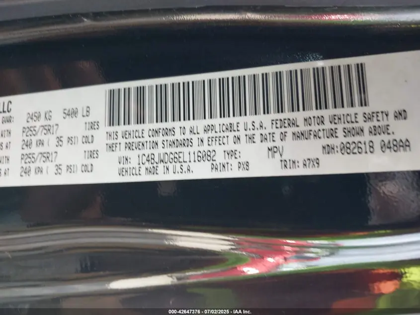 2014 JEEP WRANGLER UNLIMITED SPORT