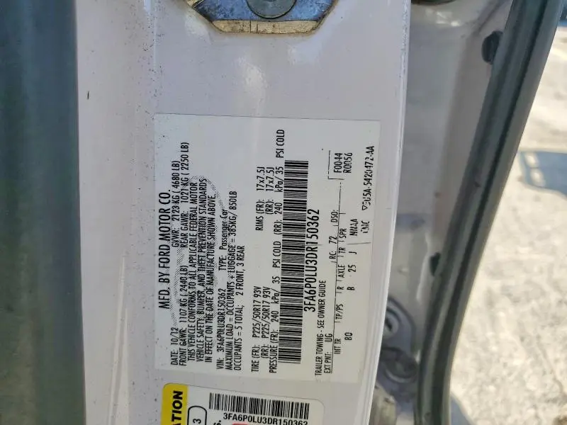 2013 FORD FUSION SE HYBRID  