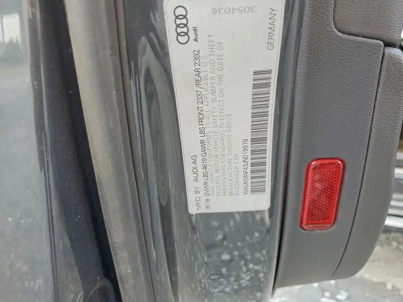 2018 AUDI A4 PREMIUM  