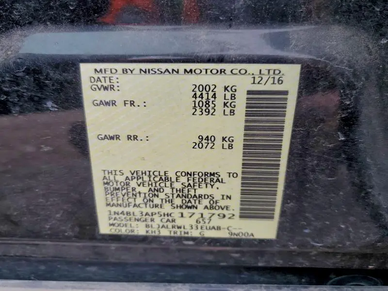 2017 NISSAN ALTIMA 3.5SL  