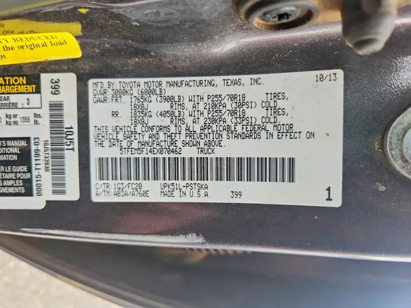 2014 TOYOTA TUNDRA CREWMAX SR5  