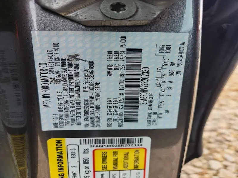 2014 FORD FUSION SE  