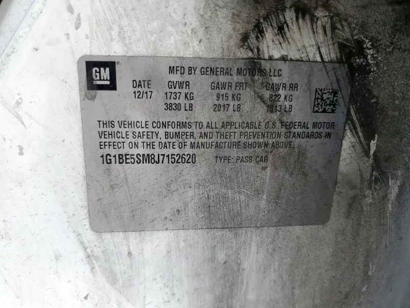 2018 CHEVROLET CRUZE LT  