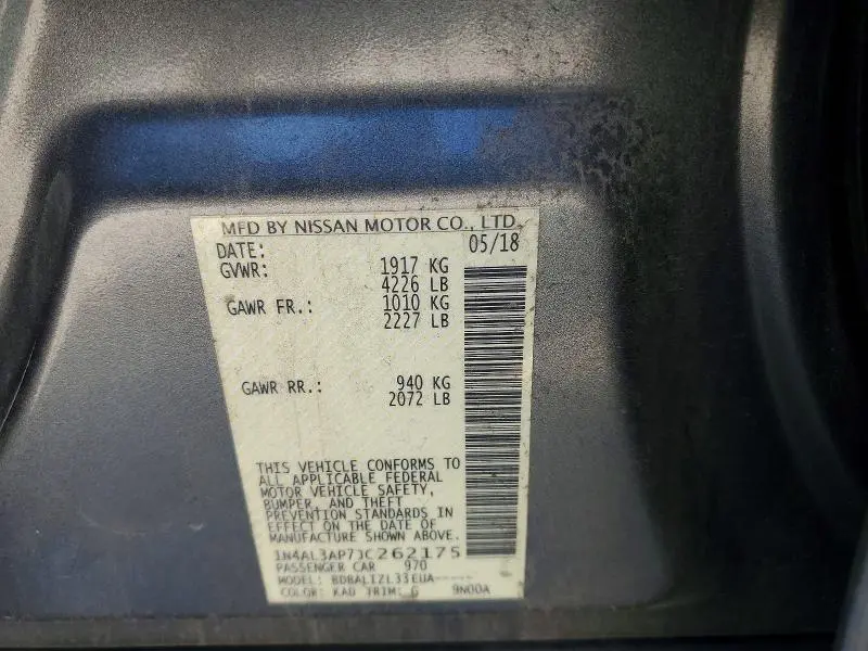 2018 NISSAN ALTIMA 2.5 SV  