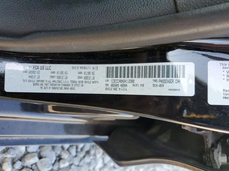 2016 CHRYSLER 200 LIMITED  