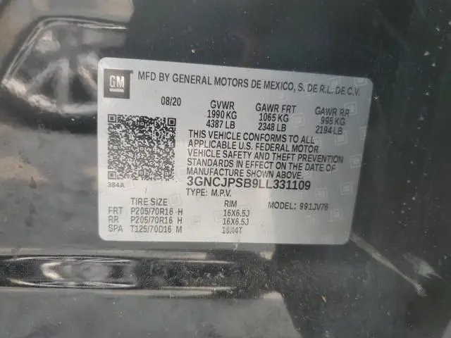 2020 CHEVROLET TRAX 1LT  