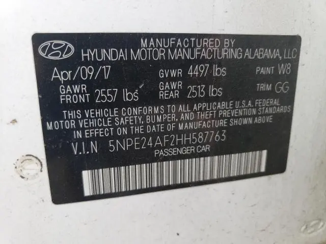 2017 HYUNDAI SONATA SE  