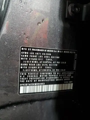 2019 VOLKSWAGEN TIGUAN SE  