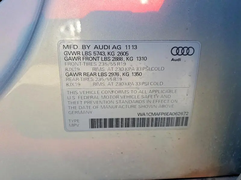 2014 AUDI Q5 TDI PREMIUM PLUS  