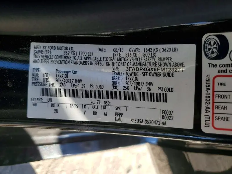 2014 FORD FIESTA ST  