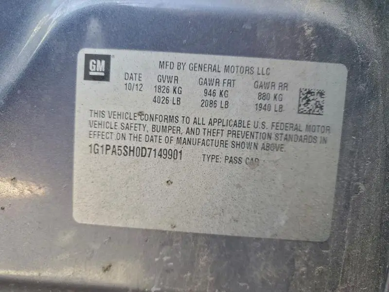 2013 CHEVROLET CRUZE LS  