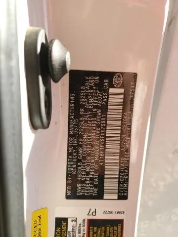 2015 TOYOTA CAMRY LE