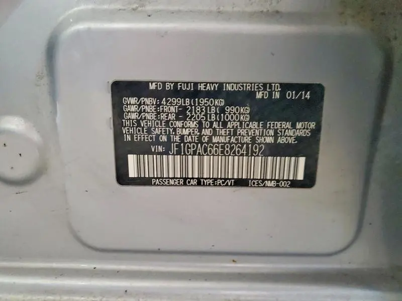 2014 SUBARU IMPREZA PREMIUM  