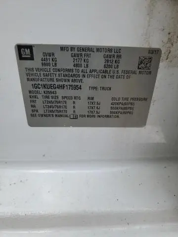 2017 CHEVROLET SILVERADO K2500 HEAVY DUTY  