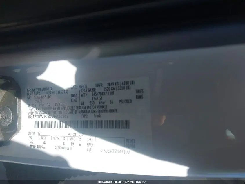 2018 FORD F-150 XL
