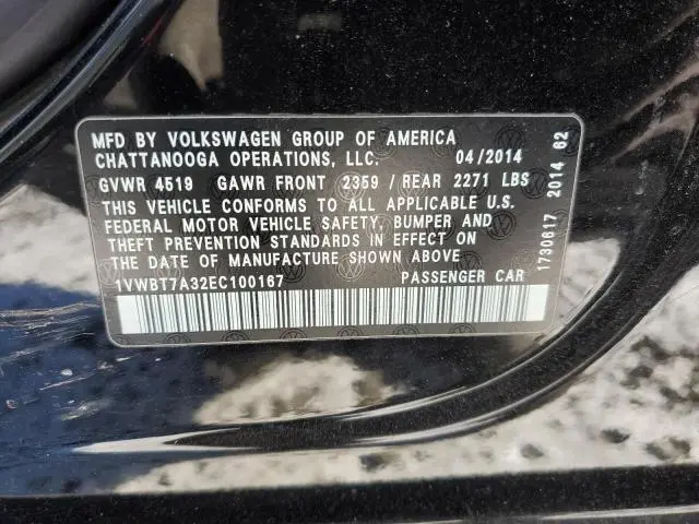 2014 VOLKSWAGEN PASSAT SE  