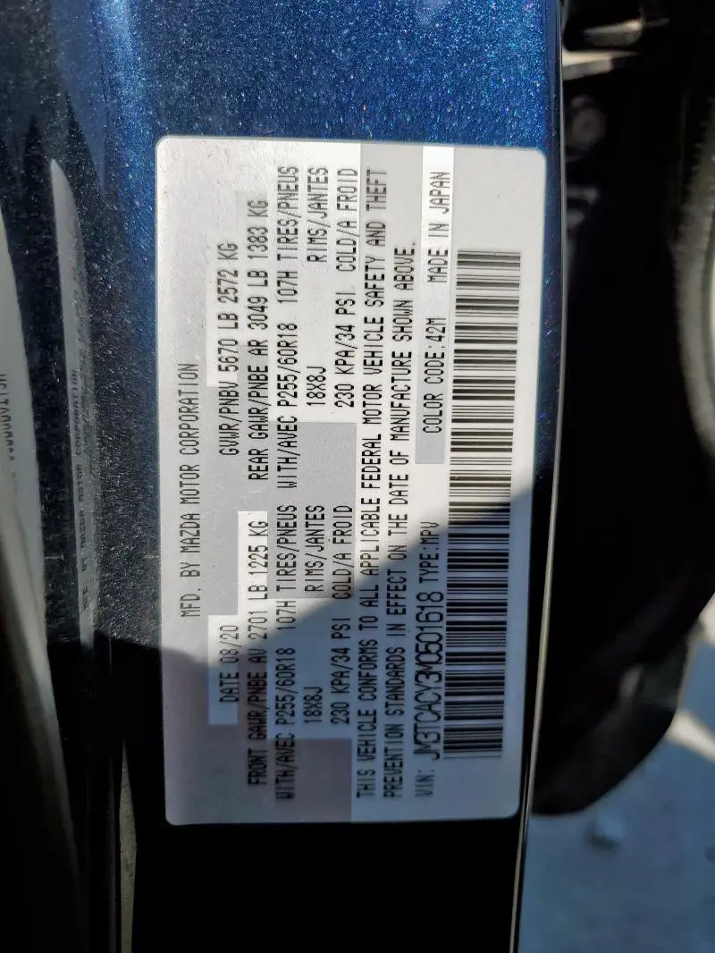 2021 MAZDA CX-9 TOURING  