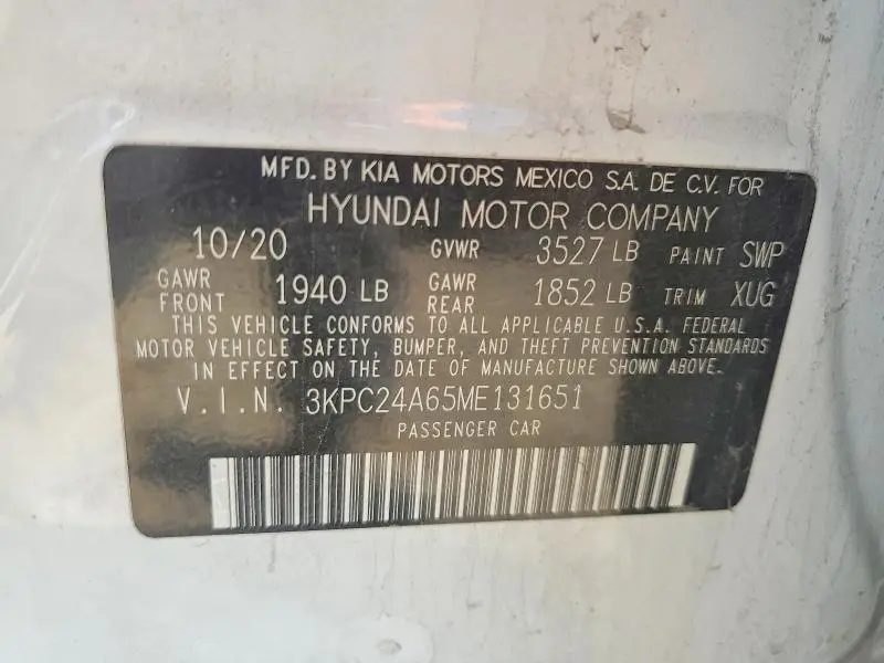 2021 HYUNDAI ACCENT SE  