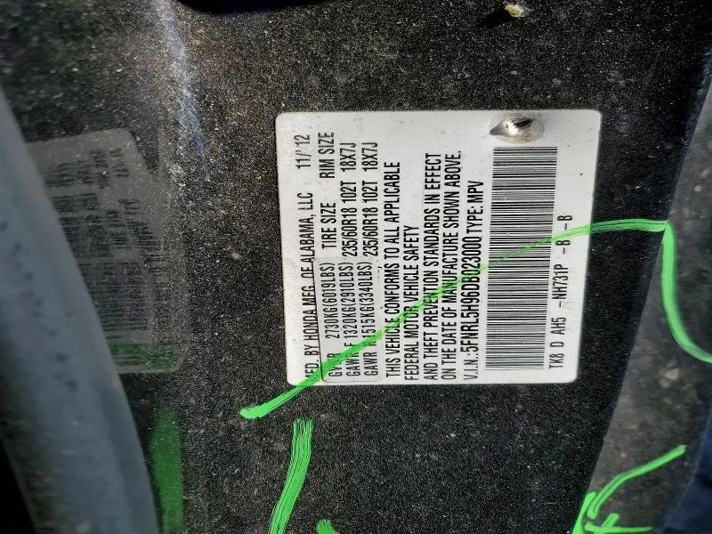 2013 HONDA ODYSSEY TOURING  