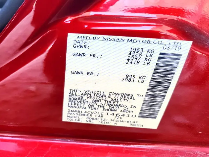 2020 NISSAN ALTIMA 2.5 SR  