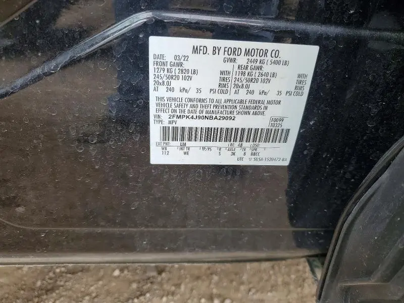 2022 FORD EDGE SEL  