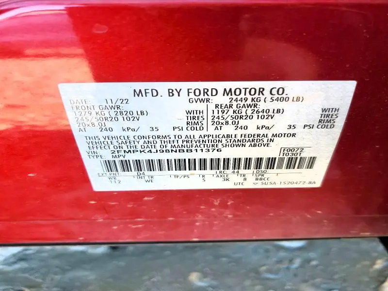 2022 FORD EDGE SEL  