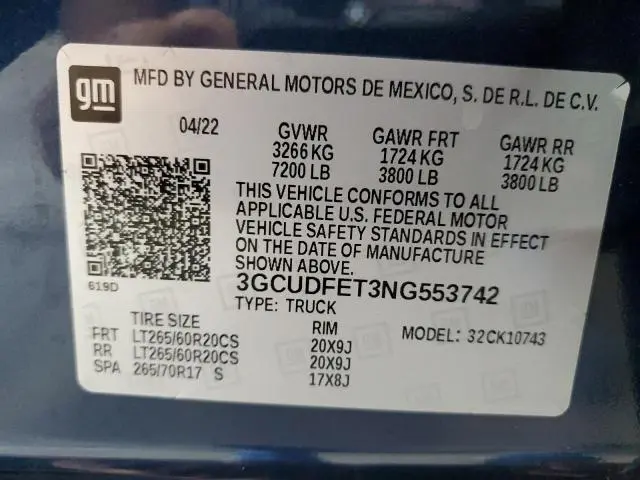 2022 CHEVROLET SILVERADO K1500 LT TRAIL BOSS  