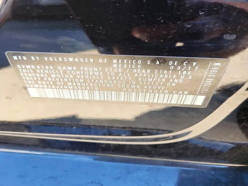 2017 VOLKSWAGEN JETTA SE  