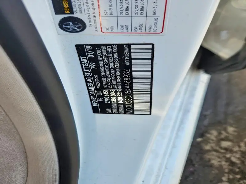 2019 MERCEDES-BENZ S 560  