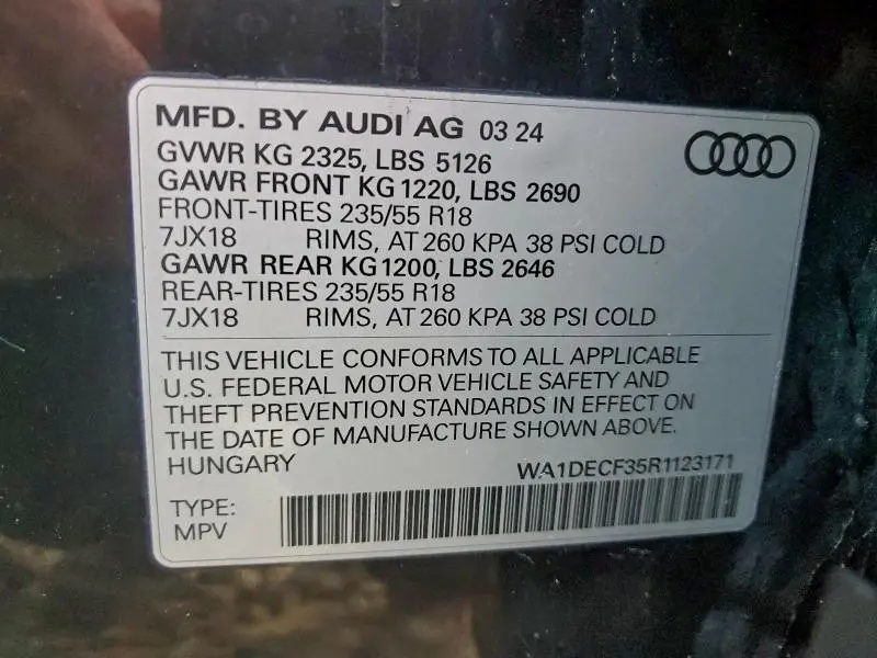 2024 AUDI Q3 PREMIUM S LINE 45  
