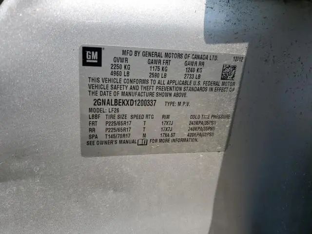 2013 CHEVROLET EQUINOX LS  