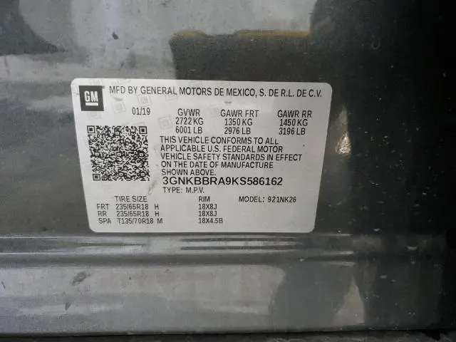 2019 CHEVROLET BLAZER 1LT  